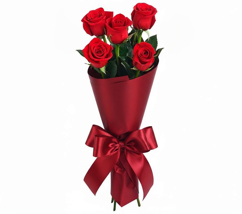 Букет 5 Красных роз Эдлесс Лав в Лакинске