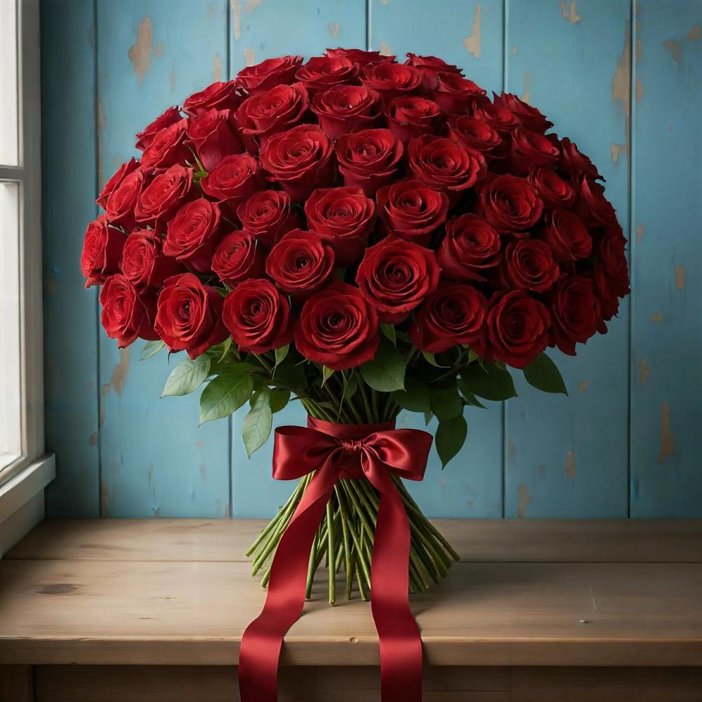 Букет Красные розы Блэк Меджик в Лакинске