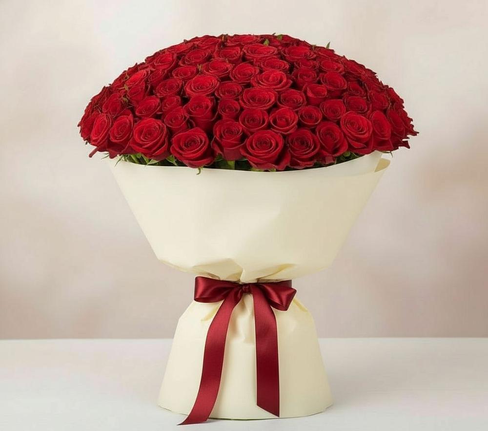 Букет 101 Красная роза Милано в Лакинске