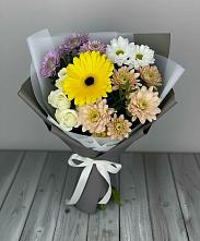 Букет цветов из:  Розы, Герберы и Хризантемы в Лакинске