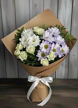 Букет цветов из:  Хризантемы и Розы #REPLACE_PRED# Лакинске