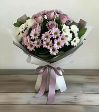 Букет цветов из:  Хризантемы и Розы в Лакинске