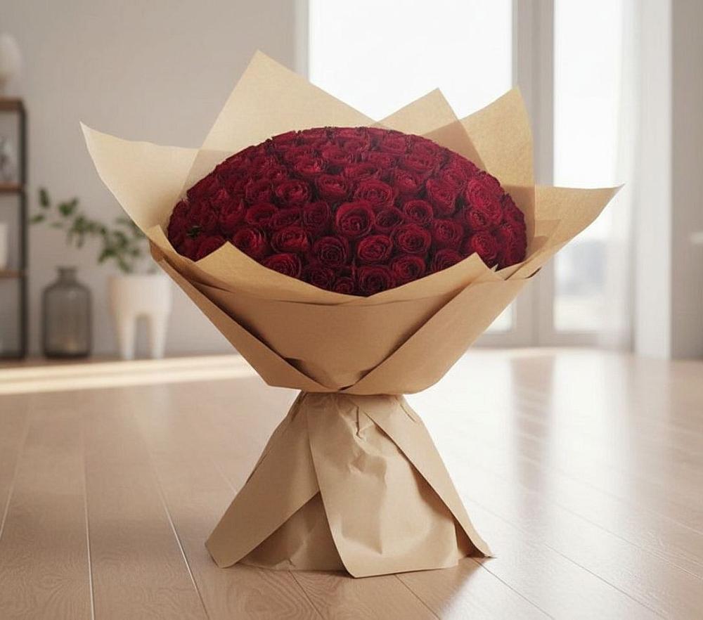 Букет 101 Красная роза в Лакинске