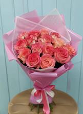 Букет 15 Розовых роз Равель в Лакинске