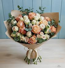 Букет цветов из:  Альстромерии и Розы #REPLACE_PRED# Лакинске