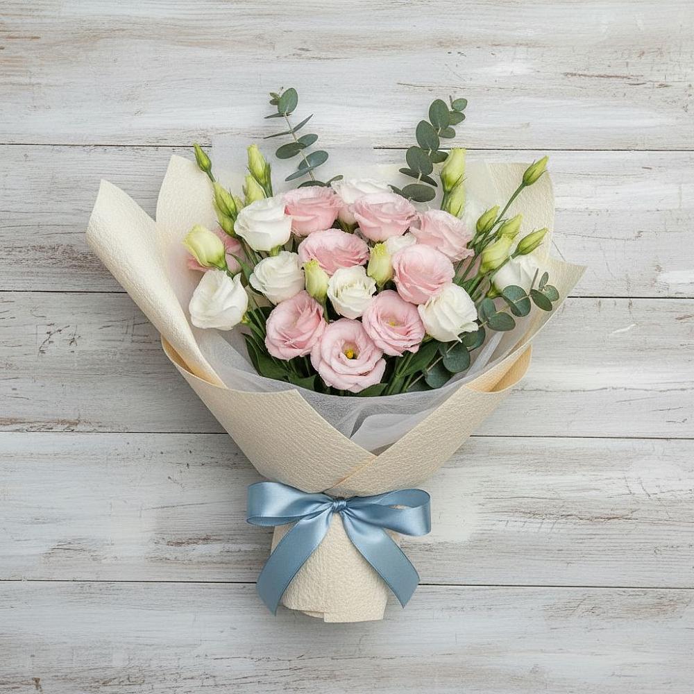 Букет цветов из: Лизиантусы в Лакинске